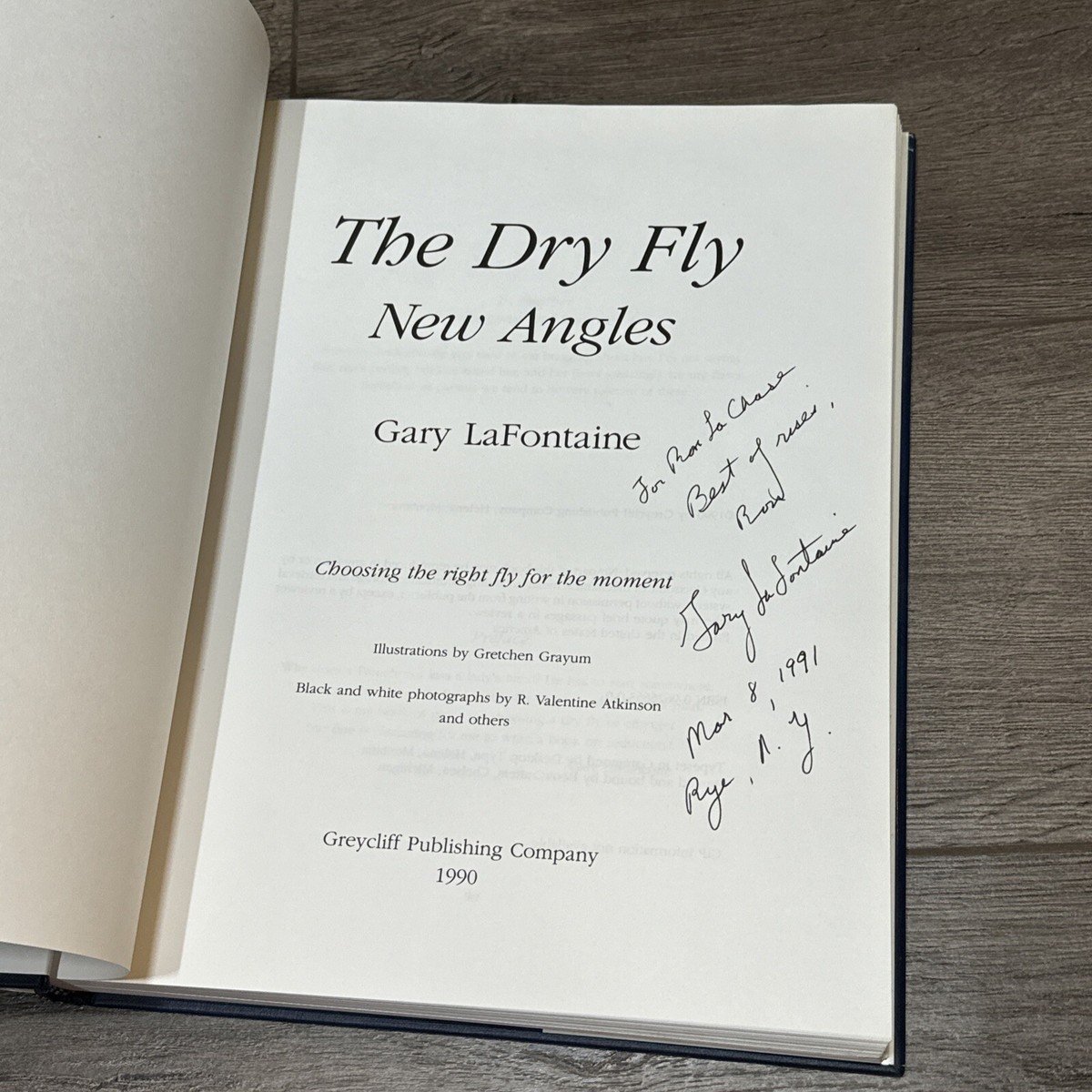 The Dry Fly: New Angles by Gary Lafontaine, Signed, 1st Ed., HC