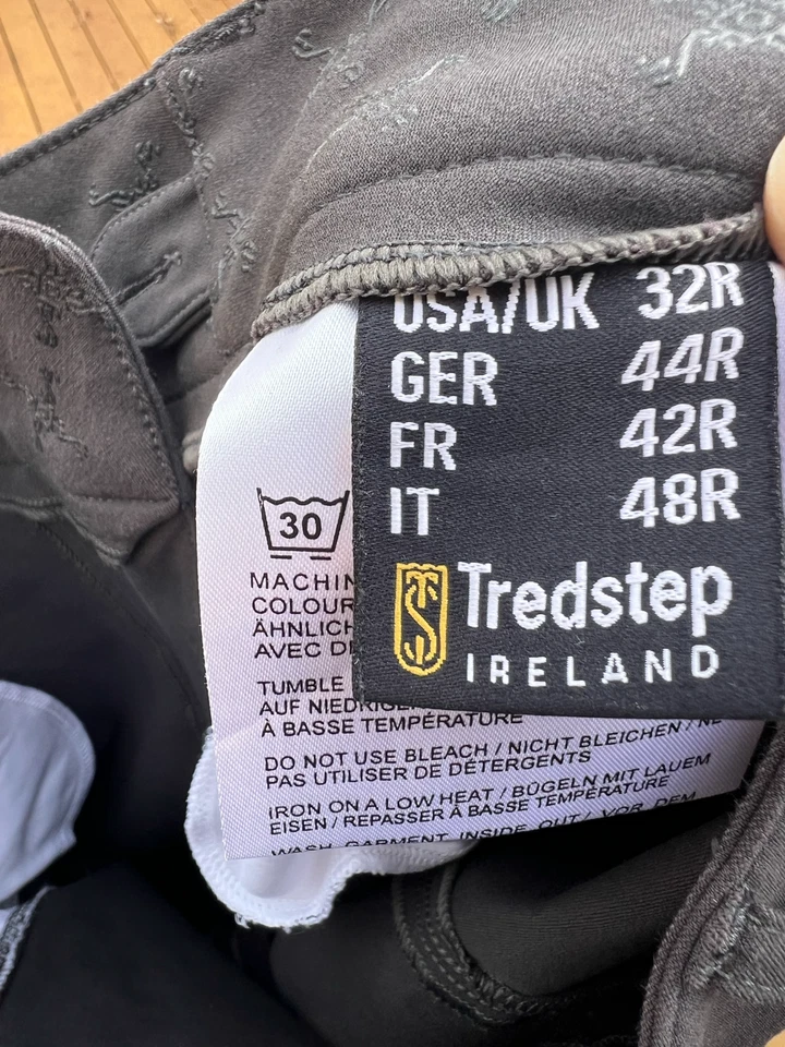 Tredstep Solo "Hunter Pro" Front Zip Breeches in Dark Grey (32R) - MSRP $169 - Image 4 of 4