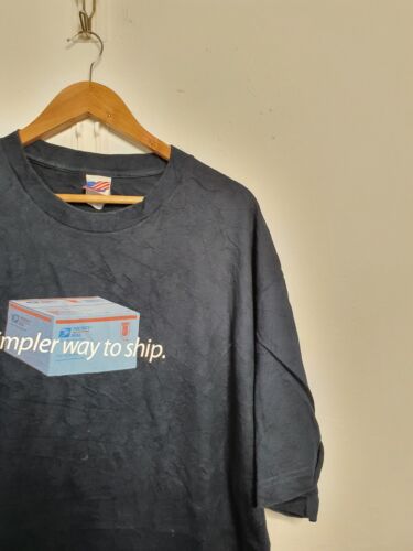 vintage usps shirt mens size xl extra large blue navy postal 90 y2k usa - Picture 3 of 6