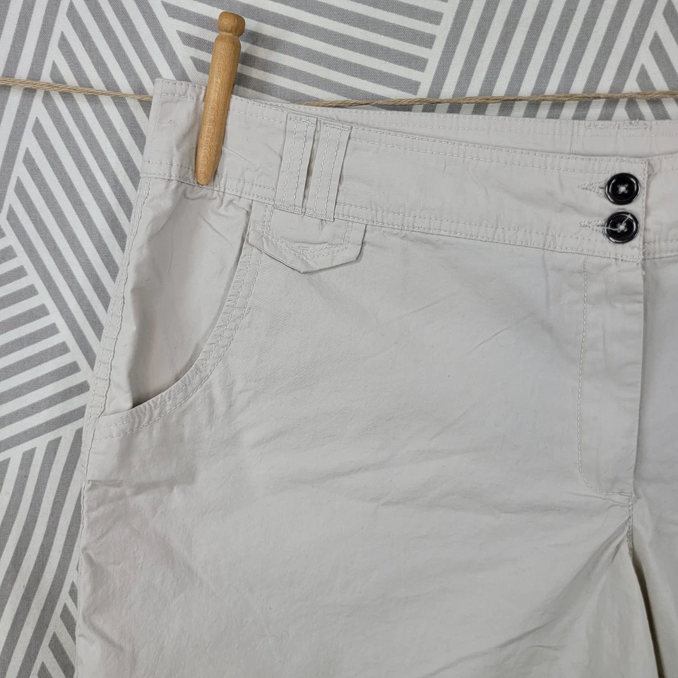 Шорты Dalia Plus 18 18 Вт 42 дюйма талия 5,5 дюйма внутренний шов повседневные желтовато-коричневые хаки карманы женские - Изображение 2 из 4