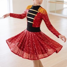 Paillettenkleid mit Schulterklappen Pailletten Cosplay Kleid Stil Kost&uuml;m f&uuml;r Cosplayer,