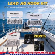 Fishing Drop Shot Weights Kit 28Pcs Sinkers Hooks Drop Shot Rig Set for Bass New