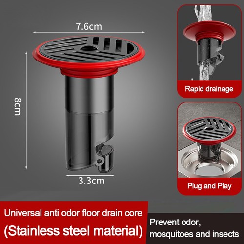 Stainless Steel Shower Floor Drain Drain Filter Plug Bathroom Supplies - Picture 17 of 17
