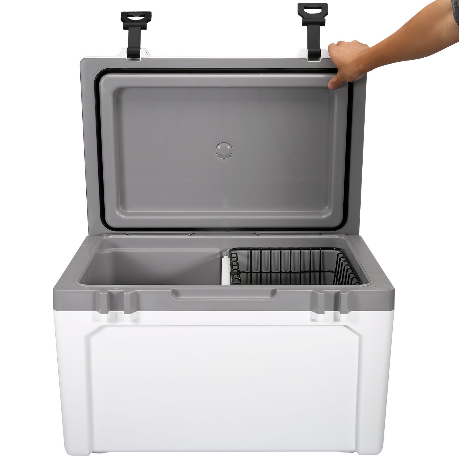 Hard Cooler Insulated Portable Cooler 52 Quart 50-Can Capacity Ice Chest