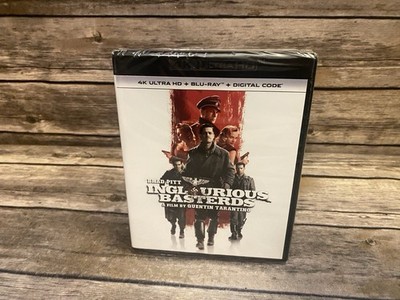 Inglourious Basterds (4K Ultra HD, Blu-ray 2009) Brad Pitt Quentin Tarantino NEW