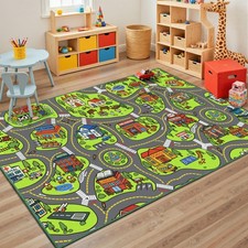 Arenarug Upgrade Ultra Non Slip Kids Car Rug Kids Road Playmat Rug For Toy Cars
