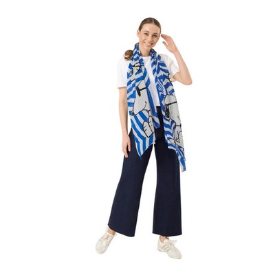 Codello Peanuts Schal mit Snoopy-Motiven Farbe Blau