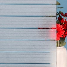 Privacy Window Film Frosted Window Cling Wide Strips Covering Non Adhesive Re...