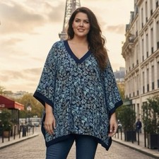 lane bryant floral kaftan tunic blouse size 22-24 Dec Sale