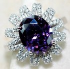 6CT  Amethyst 925 Sterling Silver Ring Sz 6 U4-7 — photo 1