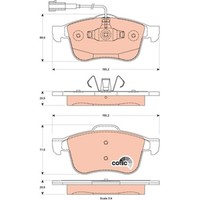 Bremsbelagsatz Scheibenbremse TRW GDB1880 Cotec FüR Alfa Romeo Fiat Lancia