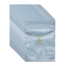 100 Pcs Anti Static Shielding Bag 3.9" x 5.9" Resealable ESD Bags, Silver Gray