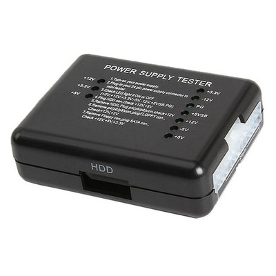 PC Computer Netzteil Tester Checker führte 20/24 Pin für HDD SATA ATX schwarz