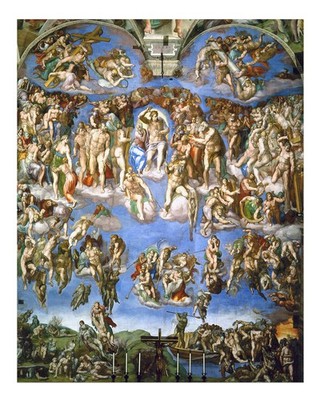 Michelangelo's The Last Judgment Wall Art Poster Premium Quality