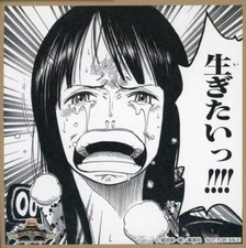 Hoja de ilustración de una pieza Nico Robin Mini Shikishi coleccionable 9,5 cm