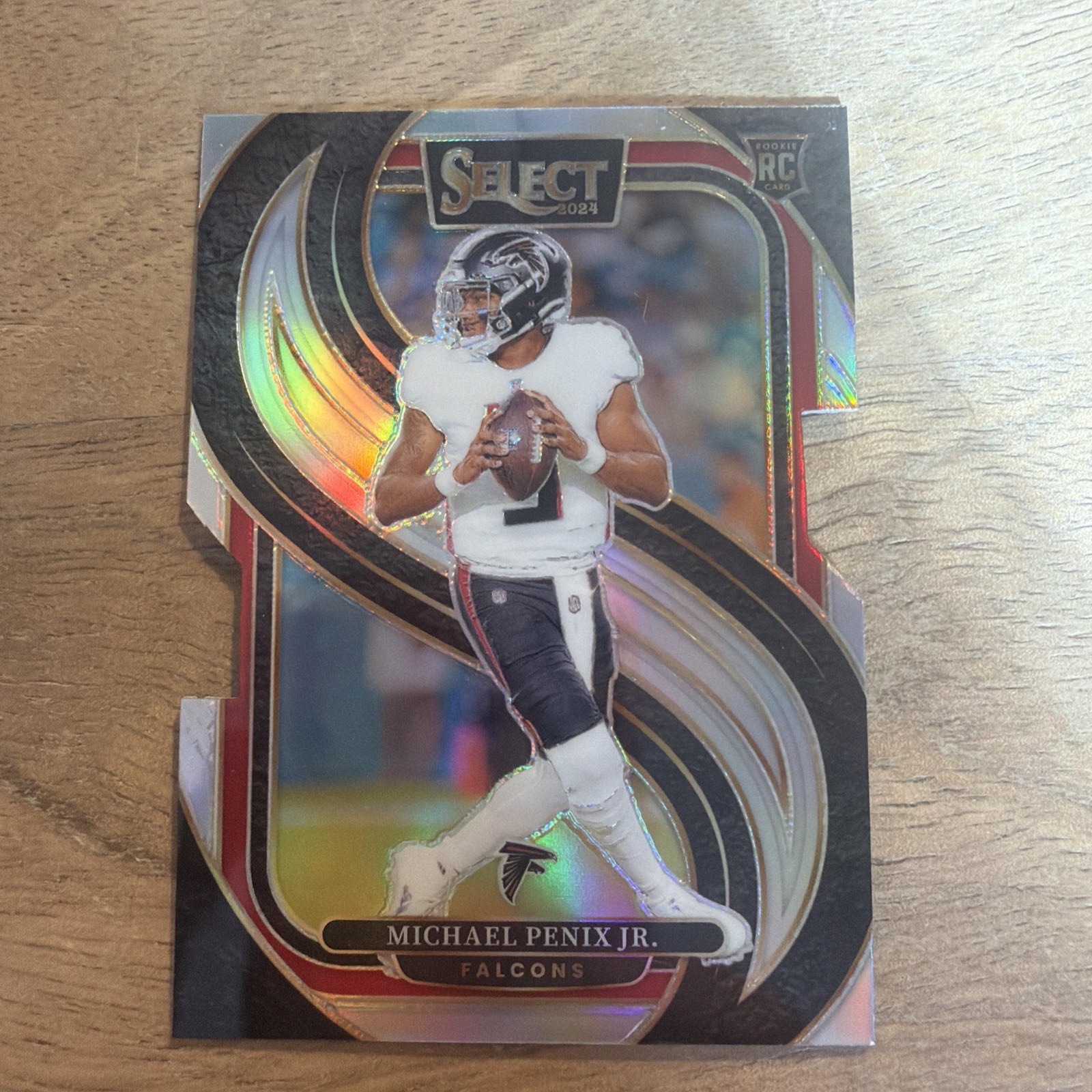 2024 Select Michael Penix Jr. Premier RC Silver Prizm Die-Cut #110 Falcons
