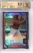 2015 2015 BOWMAN PURPLE REFRACTOR RAFAEL DEVERS BGS 9.5