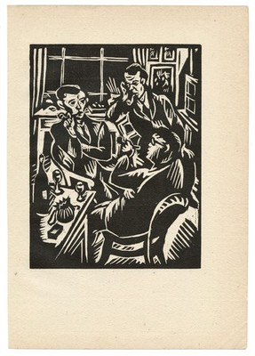 Max Unold original woodcut 
