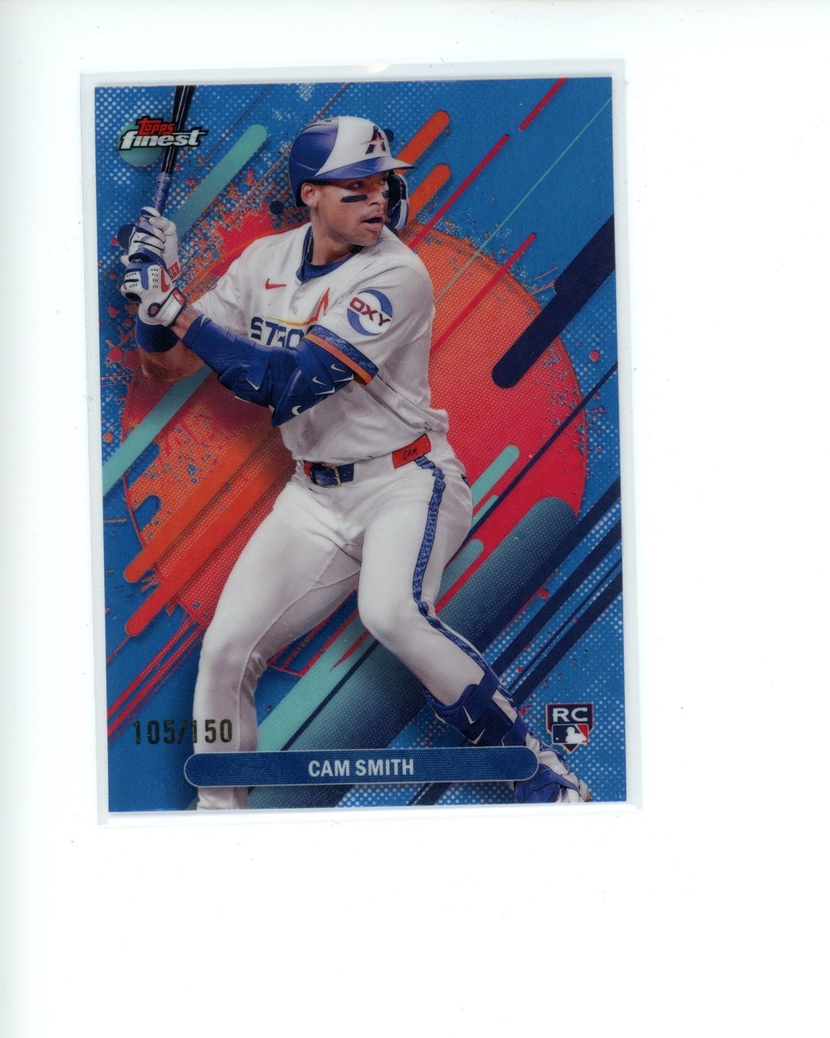 2025 Topps Finest Rare Sky-Blue Refractor #223 Cam Smith Rookie RC #d 105/150