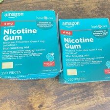 2x Nicotine Gum AMAZON 4mg Arctic Mint 220 Pieces Stop Smoking Polacrilex 11/26