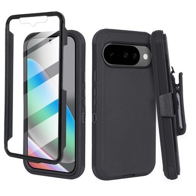 For Pixel 10, Pro, XL  Belt Clip Kickstand Holster + Screen Fits Otterbox Case