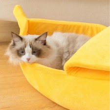 Banana Shape Pet Dog Cat Sleeping Bed House Mat Kennel Doggy Puppy Cushion Sofa