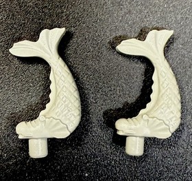 LEGO x2 Old Gray Ornamental FISH Decorations Ninja 6083 6089 6088 6045 #30224