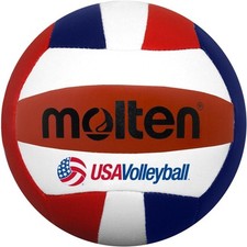 Molten Mini Volleyball Soft PU Red White Blue 5 Inch Diameter for Training
