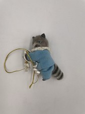 Vintage 1985 Eden Toys BEATRIX POTTER Tom Kitten Mini Plush Clip Ornament B10