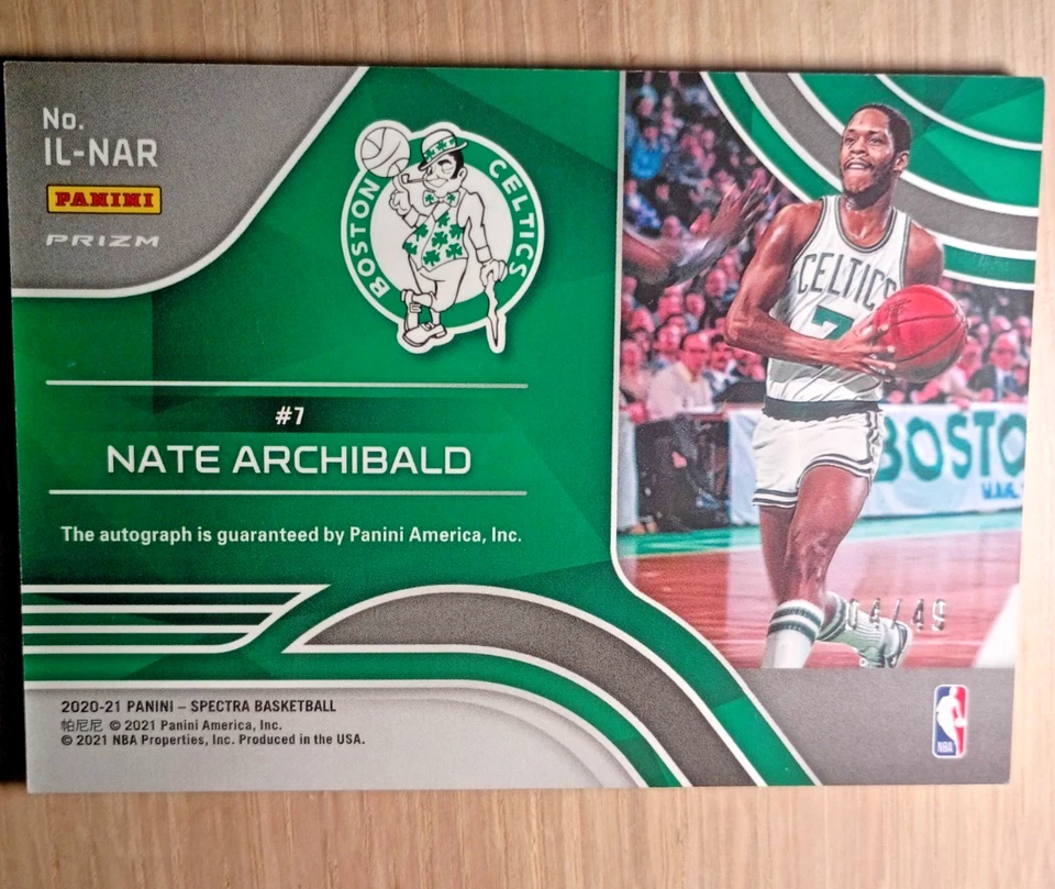 AUTÓGRAFO NATE ARCHIBALD, LEYENDAS ILUSTRES, HOLO, /49!!!!!!!!!!!!!! Foto 2 de 4