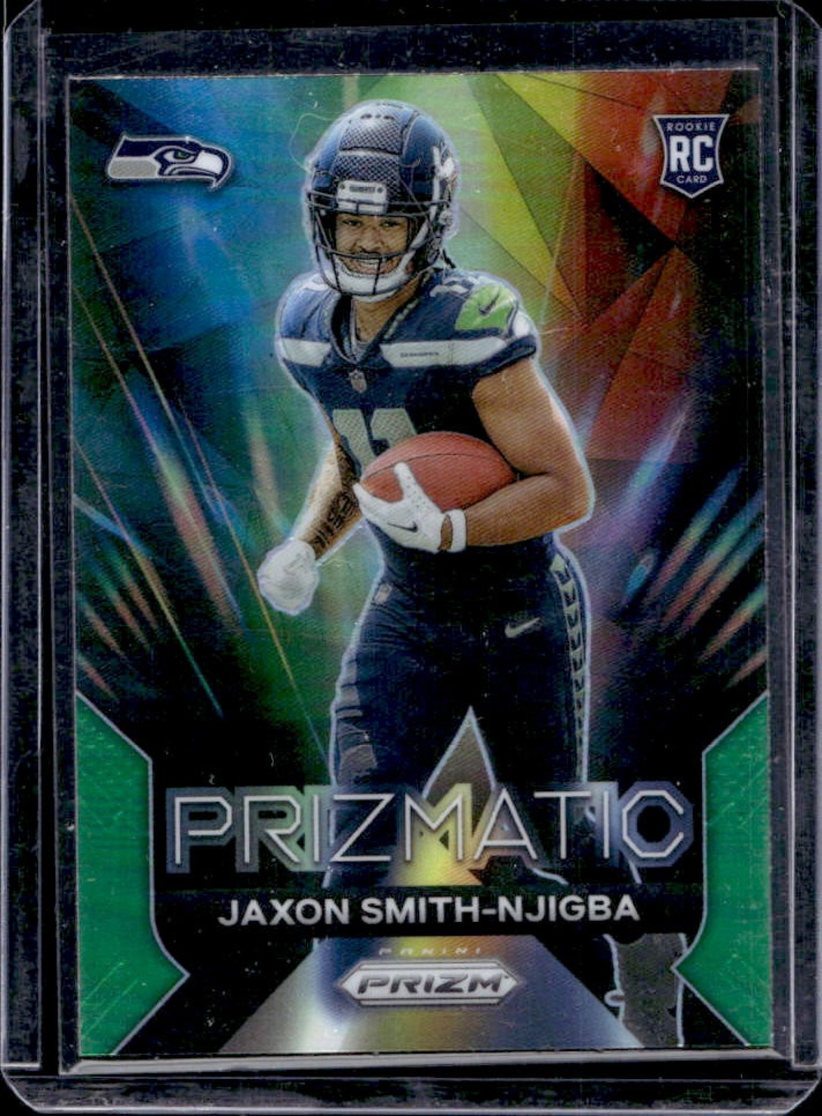 2023 Prizm Jaxon Smith-Njigba Prizmatic RC Prizm Green #1 Seahawks