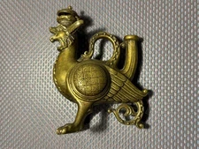 Antique Phoenix-Griffin Aquamanile Oil Lamp Brass Germany Incense Burner