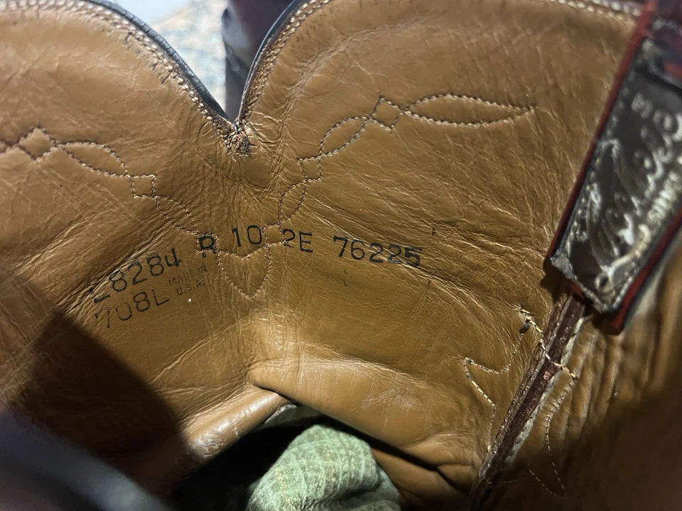 Cuerdas de avestruz lisas negras Lucchese Classics L8284 para hombre talla 10D Foto 4 de 4