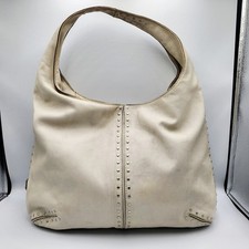 Y2K Michael by Michael Kors Cream Leather Stu...