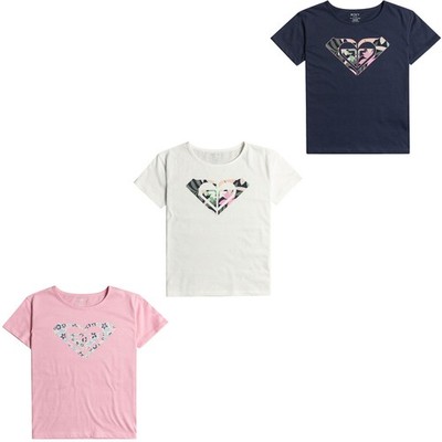 Roxy Kinder Tag und Nacht Kurzarm Rundhals Baumwolle T-Shirt Oberteil Tee