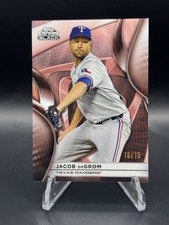 Jacob DeGrom 2025 Topps Chrome Black Rose Gold Wave Refractor /15 J