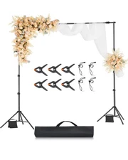 VEVOR Backdrop Stand Background Stand Kit with 2 Tripod for Party & Photo Studio