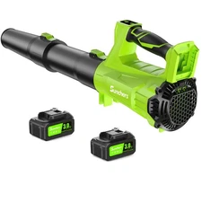 Electric Leaf Blower Cordless with 2 3.0Ah Battery and Charger, 2 Speed Mode ...