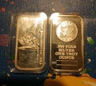 Lot of 2 - 1 oz. Sunshine & Washington Mint 999 Fine Silver Bars☆ 2 Oz Total
