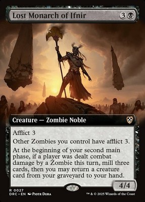 1x Lost Monarch of Ifnir - Extended Art MTG - Commander: Aetherdrift - Light Pla