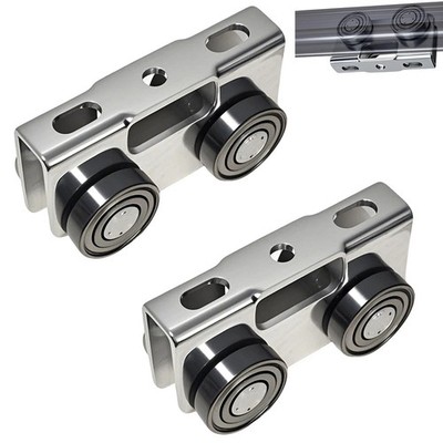 4-Wheel Trolley Assembly Rollers 2-Pack for 1-5/8'' Wide Strut Channel