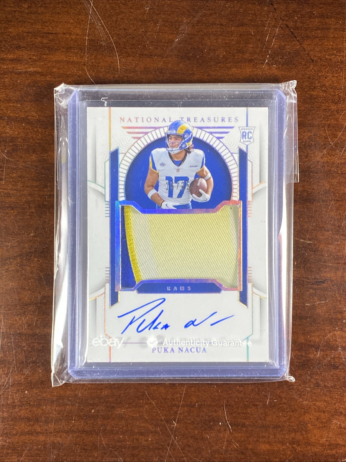 2023 National Treasures Puka Nacua Rookie Patch Auto RPA Holo Silver /25 RC 183