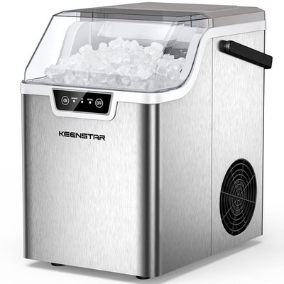Nugget Countertop Ice Maker with Soft Chewable Ice 40Lbs Pebble Sonic Ice