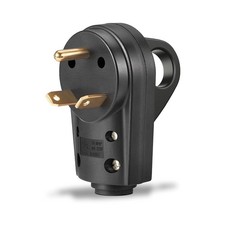 30 Amp RV Male Plug Replacement Heavy Duty 125V 30A with Ergonomic Grip