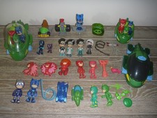 Lot PJ Masks Figures CAT GEKKO OWLETTE LUNA ROMEO NINJA VEHICLES Light Sound