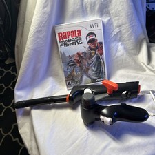 Rapala Pro Bass Fishing Nintendo Wii 2010 With Fishing Rod Nunchuck Activision