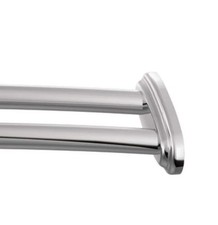 MOEN 60 in. Stainless Steel Adjustable Double Curved Shower Rod Chrome DN2141CH