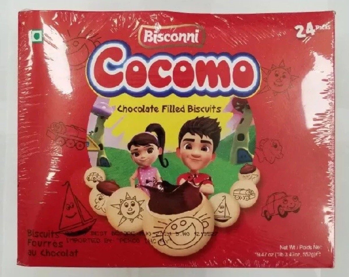 Cocomo Chocolate Filled Biscuits - (24 Packs 552gms) - Free