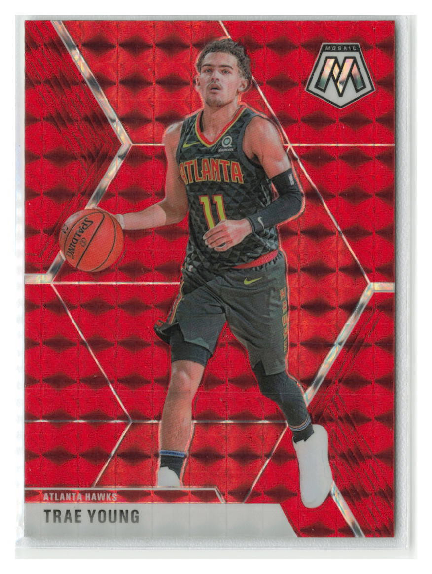 Trae Young 2019-20 Panini Mosaic Red Prizm #182-ATL HAWKS