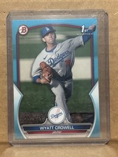 2023 Bowman Baseball Wyatt Crowell Sky Blue Paper /499 Dodgers
